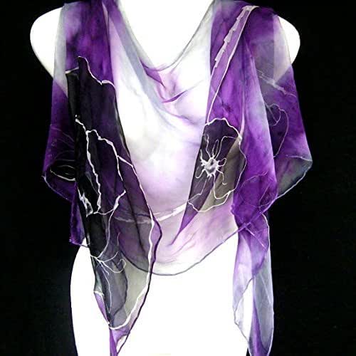 purple and black scarf