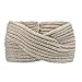 ABC® Winter Women Bohemia Weaving Cross Headband (Beige)