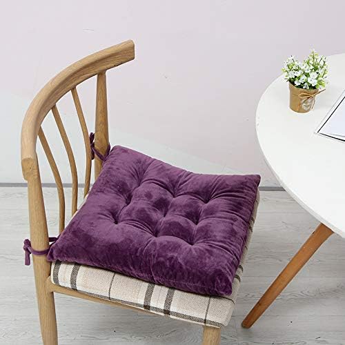 Amazon Com Set Of 4 Seat Cushions With Ties Fashion Fabric Crystal Super Soft Cushion Seat Cushions For Indoor Outdoor Garden Patio Kitchen Office Chairs 40x40cm Purple Home Kitchen