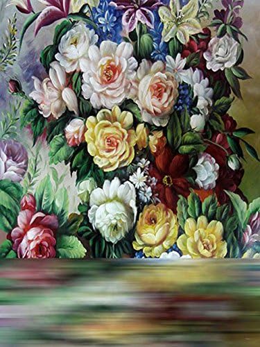Adele728 Colored Flower Wall Photography Background Collapsible Photo Backdrops