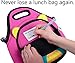 Itzi Bitzi Neoprene Insulated Children's Lunch Bag Kids Tote Toddler Backpack with Adjustable Shoulder Strap & Ice Pack Brick - Pink Owl