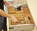 BAMBUROBA Bamboo Kitchen Drawer Organizer,Expandable Silverware Organizer,Utensil Holder and Cutlery Tray with 7 Slots,Gadgets Storage Divider (Natural, 10.24
