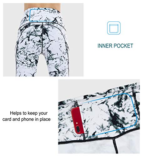 image for THE GYM PEOPLE Thick High Waist Yoga Pants with Pockets, Tummy Control