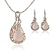Ezing Vintage Black Paint Charming 18K Gold Peacock Jewelry Sets Women Crystal Necklace earrings