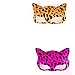 Fun Central AT821 Leopard Print Neon Cat Masks - Assorted 12ct