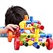 Bebamour Builder Toys Tube Locks Set 72 Pcs with Wheels Water Pipe Plug Building Interlocking Set Toys for Toddlers and Preschool Kids Montessori Toys for Learning Colors