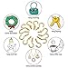 LANSEYQO Mini Ceiling Screw Hooks, 50 Pcs (1/2 inch) Hanging Cup Hooks Brass Plated Screw-in Hooks for Hanging Plants Mug Arts Decorations, Gold