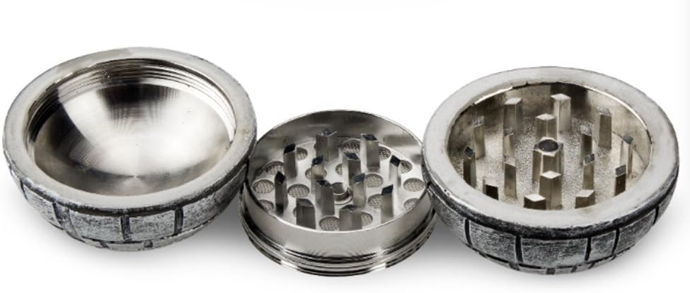 Cartoon Ball Herb Grinder,Spespo Spiece Milll,3 Parts 55 mm Portable Zinc Alloy Grinder, Black - Image 5