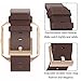 Henoda for Fitbit Blaze Bands Leather Small Large Strap Smart Fitness Watch Band Women Men (9. A Saddle Brown band and Rose Gold Frame, Small: 5.7