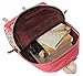 Veenajo Casual Lightweight Cute Dot Canvas Laptop Bag Shoulder Bag School Backpack (Pink)