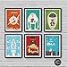 Disney and Pixar Animations Minimalist Poster Set 6 Alternative Movie Print Finding Nemo Monsters Inc Wall E Toy Story 123 Cars Up Home Decor Illustration Cinema Artwork Wall Art Hanging Cool Gift