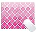 Wknoon Gaming Mouse Pad Custom Design, Seamless Hot pink Quatrefoil Pattern Art