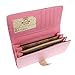 Coromose Clutch Checkbook Money Clip Change Fox Love Pattern Purse Handbag Wallet (Pink)