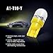 SiriusLED 1W Super Bright LED Bulb for Interior Dome Map Door Courtesy Light Size T10 194 168 W5W 2823 Multiple Color (Amber)