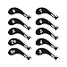 10L0L Neoprene Zippered Golf Club Head Iron Covers - Set of 10 (black and white)