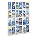Safco Reveal Literature Rack, 24 Compartments Magazine Holder, Wall-Mounted Brochure Organizer, Acrylic, Clear