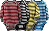 Carter's Baby Boys 4-pack Long-sleeve Bodysuits (Stripes)