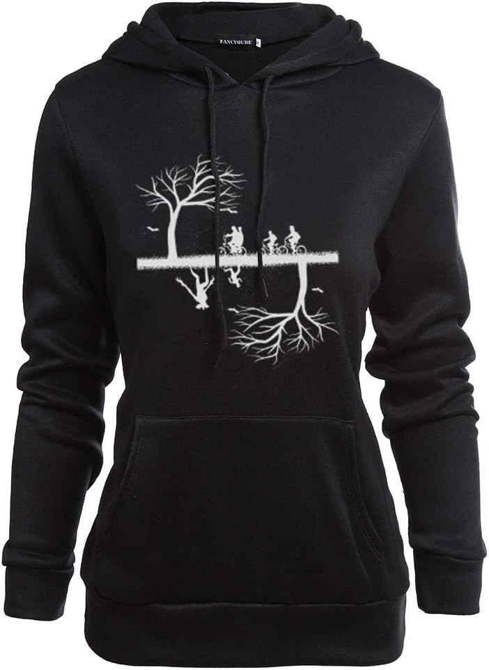 Herqw61 Unisex Stranger Things 3 Netflix Movie Poster Hoodie Hip Hop Fans Gift Sweatshirt Women and Men