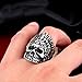 Eamaott Cool Indian Chiefs Headdress Skull Ring Men Stainless Steel Hip Hop Biker Ring