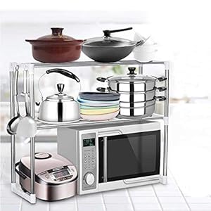 Premium Adjustable Multipurpose Microwave Oven Stand | Stainless Steel Rack | Kitchen Storage | Kitchen Rack