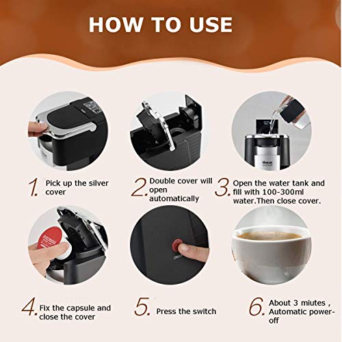 CENPEN Kaffeemaschine, E-Kapsel Druck Espressomaschine Kaffeemaschine Haushalt Kaffeemaschine Handespressomaschine for… – Bild 5