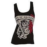 Rose Reaper - Sons Of Anarchy Women's Tank Top: Junior Medium - Black