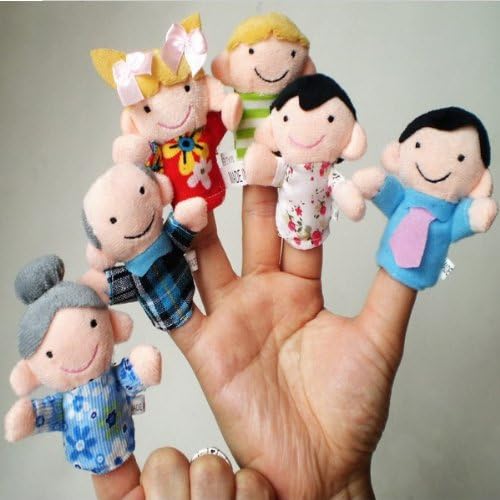 Funny Family Finger Puppets Story Set Toy Gift for Kids Baby