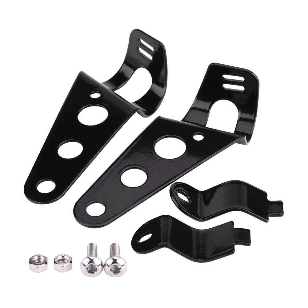 Headlight Mount Bracket 2pcs 28mm-34mm Motorcycle Headlight Mount Bracket ,Aluminum Alloy Head Lamp Clamps Holder Fork for Universal Motorcycle with 28mm-34mm Forks (Black)
