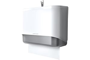 interhasa! Commercial Paper Towel Dispenser Wall Mounted, Adhesive Multifold Trifold c Fold Paper Towel Dispenser for Bathroom 10.8" L x 3.5" W x 8" H