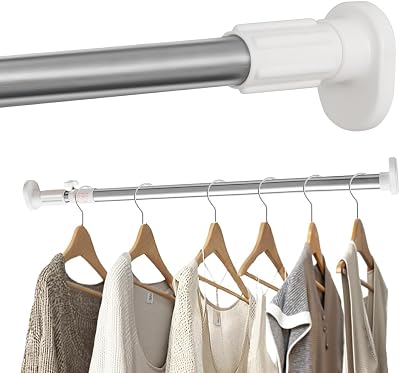 Hershii Expandable Window Shower Curtain Tension Rod 25.4mm Diameter