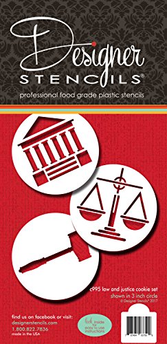 Law and Justice Cookie Stencil C995 by Designer Stencils