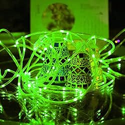 SOCO 2 Pack 120 LED Solar Rope Lights Outdoor,Each
