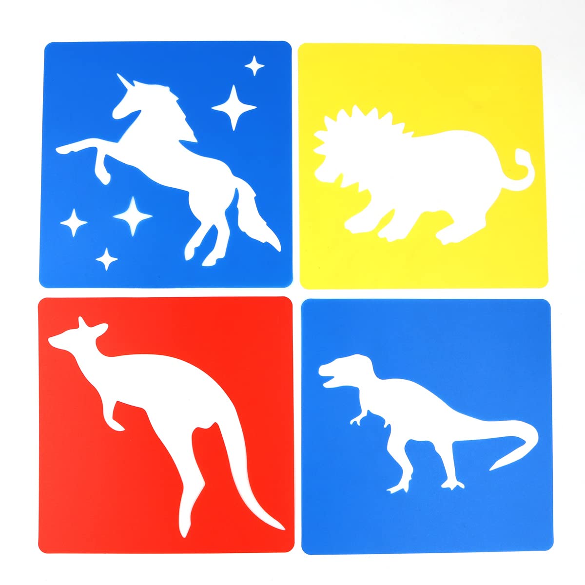 Namvo 12 Pieces Shapes Stencils Template Set for Kids Children Drawing Craft, Washable Painting Template with Animals for Painting Learning