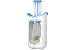 Fruit Puree Squeeze Station, Infant Baby Food Maker with Squeeze Bag Home Kitchen Tools (Blue)