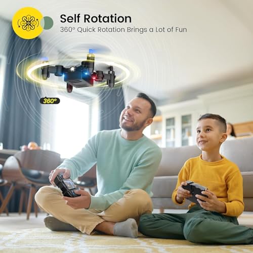 Holy Stone HS190 Foldable Mini Drone for Kids Beginners, RC Nano Quadcopter with Altitude Hold, 3D Flips, High Speeds Rotation, Throw to Go, One Key Return, Great Gift Toys for Boys and Girls,Blue