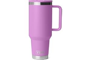 YETI Rambler 40 oz Travel Mug with Flip Straw Lid – Stainless Steel, Vacuum Insulated, Leakproof, Cup Holder Friendly, Desert