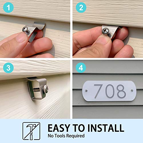 HUXOR Vinyl Siding Clips Hooks NoHole Needed Siding Screws Hanger for