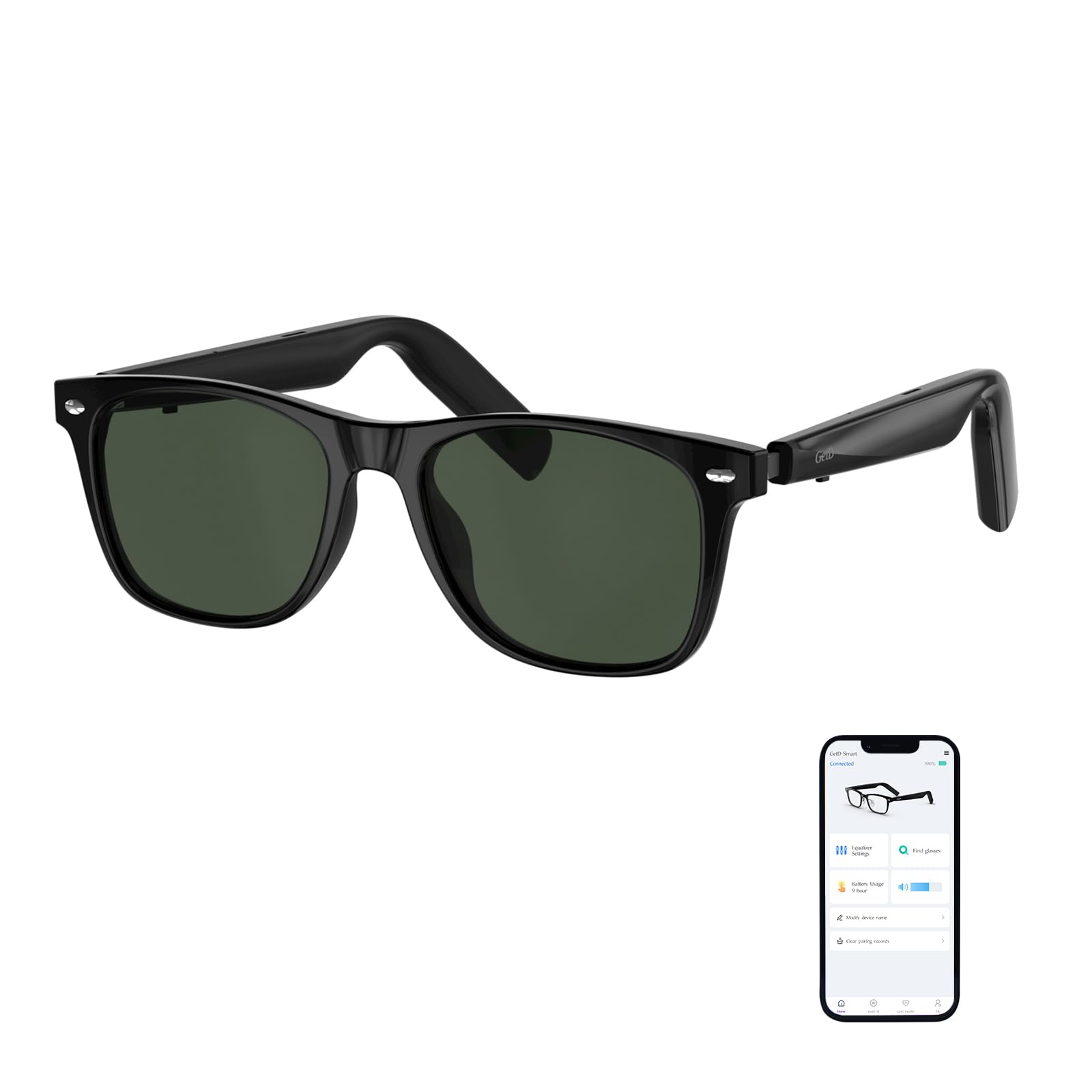 GetD Bluetooth Sunglasses for Men/Women, AI