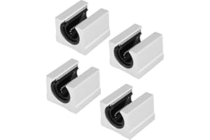 SBR20UU Bearing, 4pcs Bearing Sliding Block Open Linear Motion GuidesAluminum Alloy 3D Printer CNC Parts SBR20UU 20 * 39 * 11