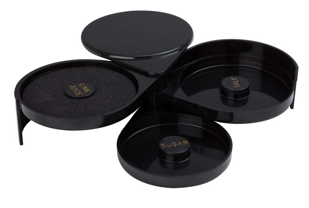 Beaumont Glass Rimmer 3 Tier Black