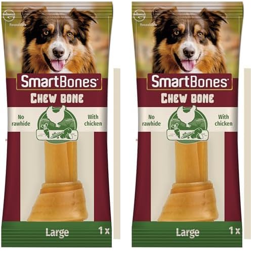 Smartbones Large Chicken Bone Rawhide Free Chew Dog Treats (Pack of 2)