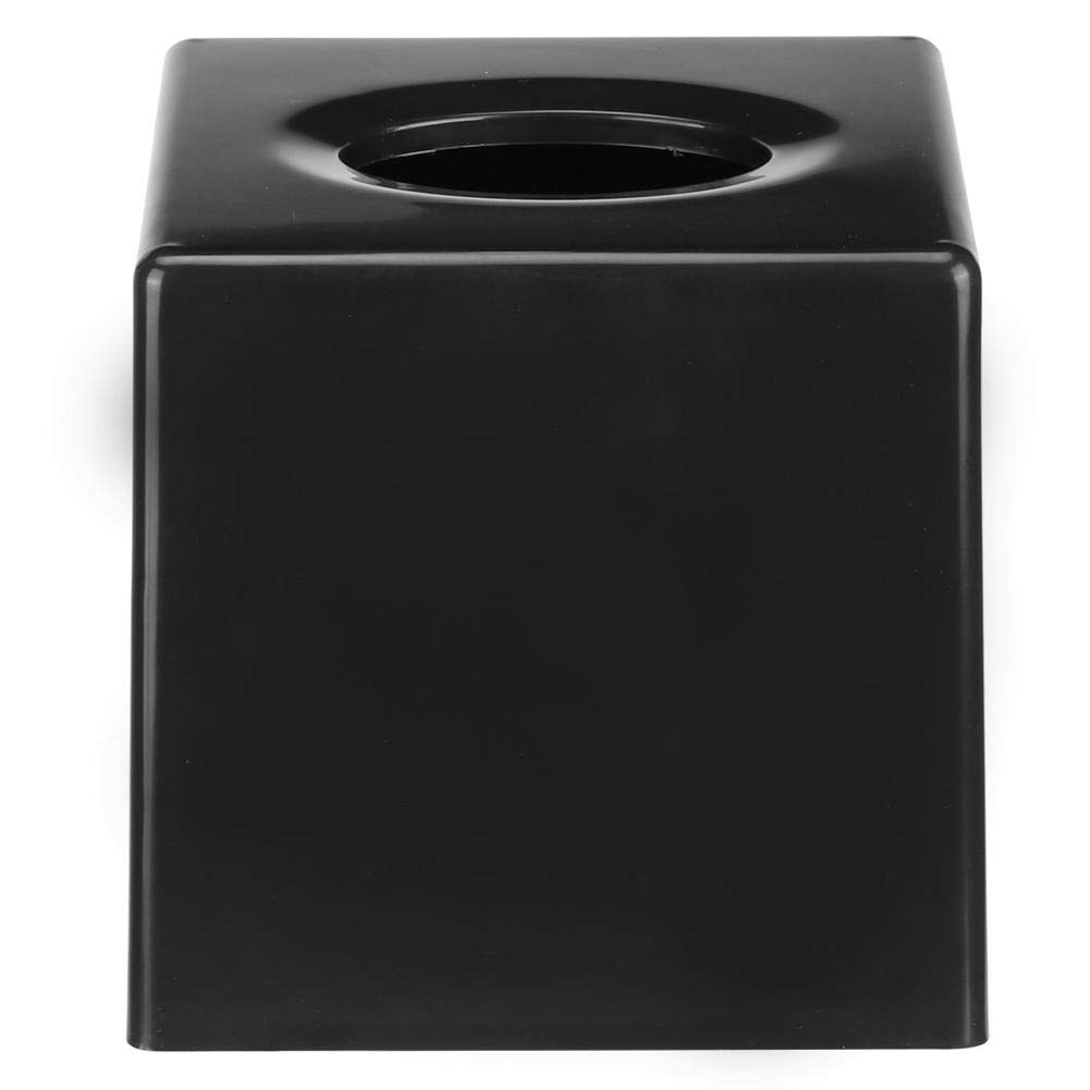 Cikonielf Tissue Box Plastic Multifunctional Square Tissue Roll Paper Storage Box for Living Room Bathroom Car Kithcen Use Black