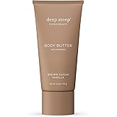 Deep Steep Body Butter, 6 oz – Rich Moisturizer with Ceramides, Coconut Oil, Argan Oil & Aloe Vera – Vegan, Clean Beauty, Smooth & Hydrated Skin (6 Ounces, Brown Sugar Vanilla)