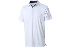 M MAELREG Mens Polo Shirts Short and Long Sleeve Casual Solid Stylish Dry Fit Performance Designed Collared Golf Polo Shirts for Men