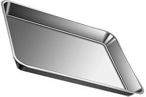 304 Stainless Steel Oven Tray for Cookie Cakes and Bread Food Grade Kitchen Baking Sheet with Even Heat Distribution Corrosio