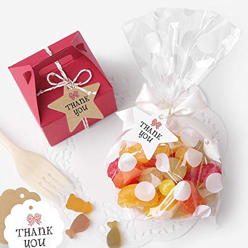 SallyFashion Kraftpapier Anhänger, 200 Stk. Geschenkanhänger Etiketten Kraftpapier Tags Karten mit Jute Schnur für Hochzeit Geschenk Weihnachten