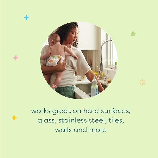 BABYGANICS MULTI SURFACE CLEANER, FRAGRANCE FREE, FOR HARD SURFACES, GLASS, STAINLESS STEEL, TILES, AND WALLS, 32 FL OZ SPRAY BOTTLE (PACK OF 3)