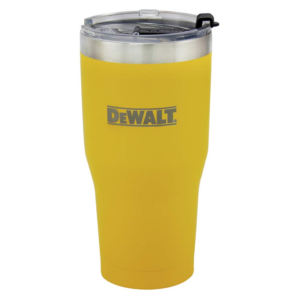 DEWALT Unisex's DXC30OZTYS Stainless Steel Travel Tumbler, Yellow, 30 Ounce