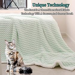 GCQC Sherpa Fleece Blanket, Checkered Grid Warmer