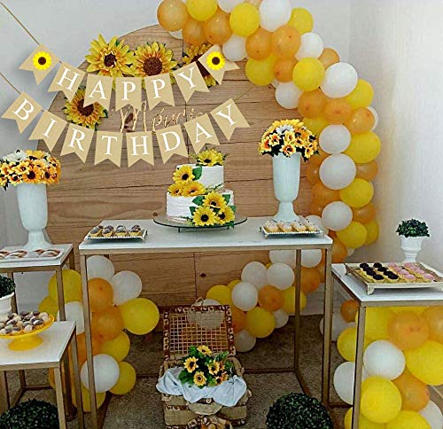 Funnlot Sunflower Banner Sunflower Birthday Banner Sunflower Party Decorations Happy Birthday Banner Bunting Sunflower Theme Party Decorations For Baby Shower Kid S Birthday Party Pricepulse